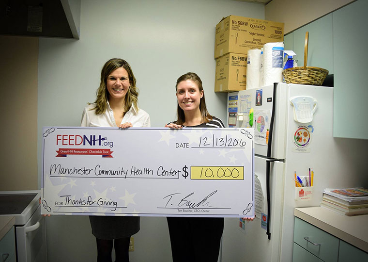 Manchester Community Health Center Donation from FEEDNH.org
